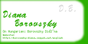 diana borovszky business card